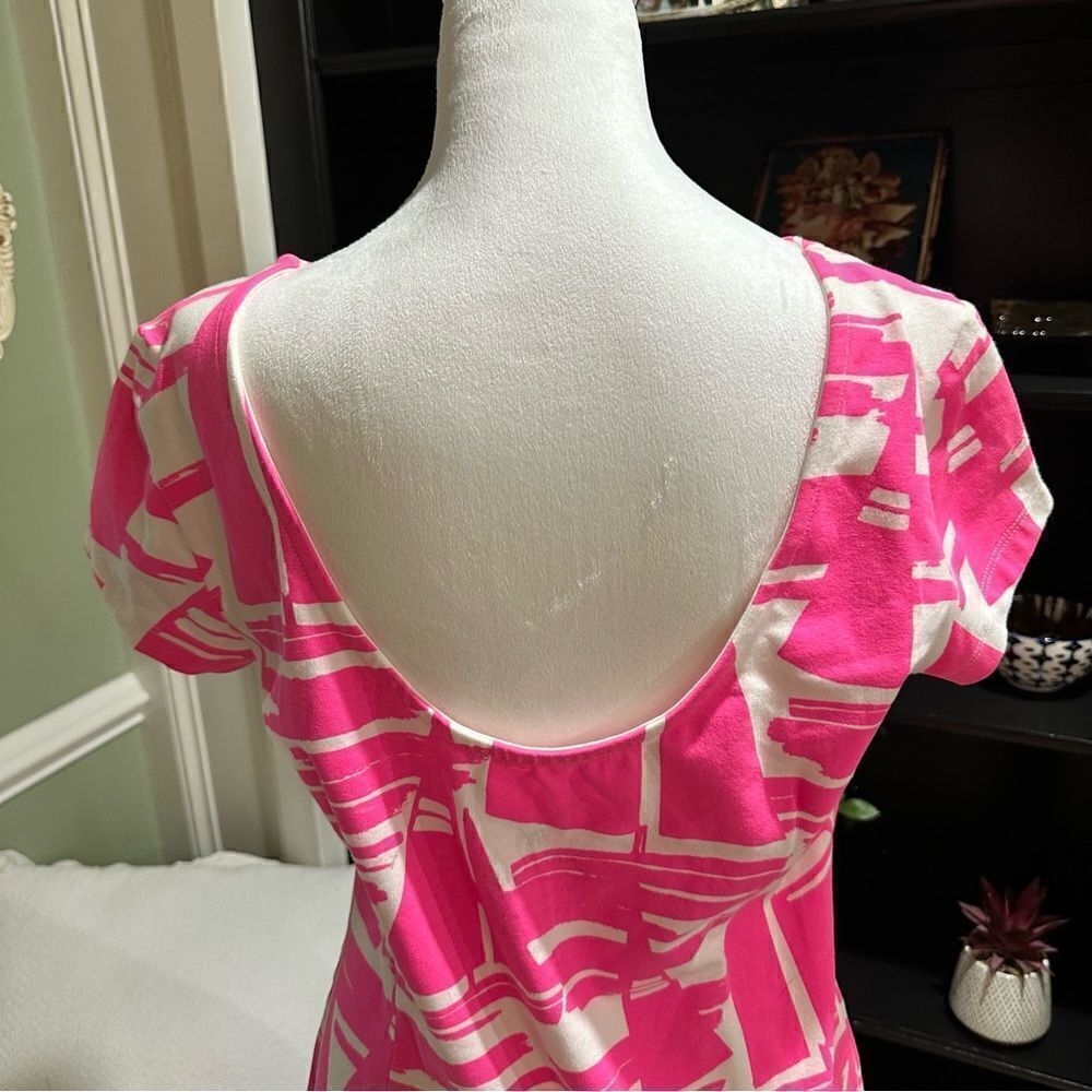 MAHI GOLD Pink and White Abstract Mini Dress - Picture 3 of 8